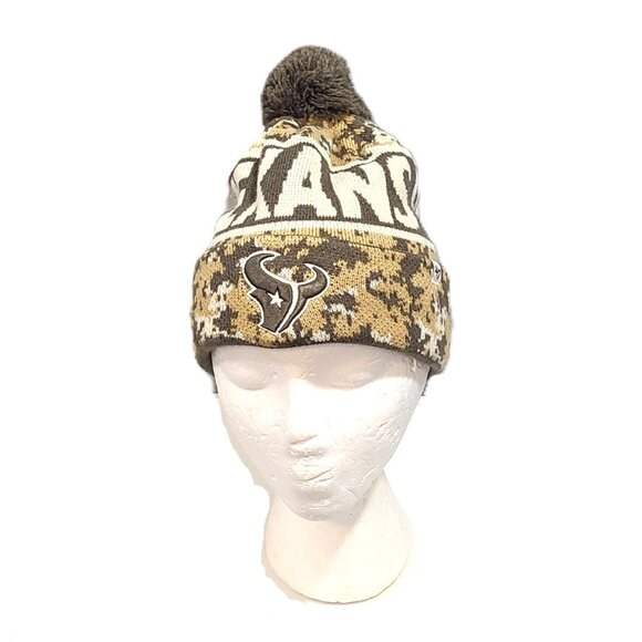 Houston Texans 47 NFL Football Knit Beanie Taboggan Snow Hat Ski Camo Camouflage - Picture 1 of 13